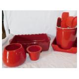 Red kitchen ware: Staub 7" stoneware bowl -