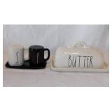 Rae Dunn: Covered stick of butter dish -