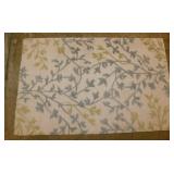 Bashian Verona wool pile area rug, botanical leaf