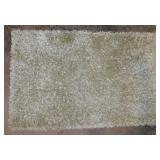 Illusions polyester shaggy sage green area rug,