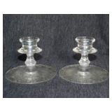 Pair of vintage Fostoria Paradise glass