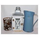 Country home decor: Candle lantern - Pitcher &