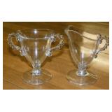 Imperial Glass Candlewick creamer & open sugar