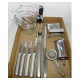 Rada knives - Glass & OXO 8 oz. measuring cups -