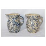 2 RRP Robinson Ransbottom Pottery spongeware crock
