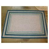 Allen & Roth indoor/outdoor area rug, blue green