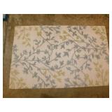 Bashian Verona wool pile area rug, botanical leaf