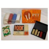 Vintage poker chips & card games