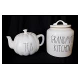 Rae Dunn: Thanksgiving pumpkin teapot -