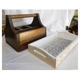 Hand crafted oak caddy, 10" x 8" x 4.5" - Wooden