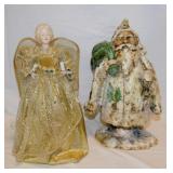 Lighted angel Christmas tree topper - Old World &