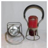 2 vintage railroad train lanterns:
