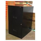 Metal 2 drawer filing cabinet - Vintage hardback