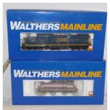 2 new Walthers Mainline railroad train engines in