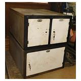 Two 1940's All Steel industrial factory locker