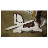 Playground cast aluminum carousel horse swing w/