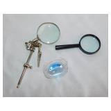Magnifying glasses w/ helping hand tool, widest