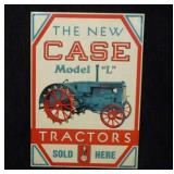 Embossed metal Case model L tractor sign,