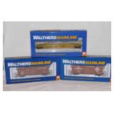 3 new Walthers Mainline railroad train cars in