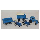 25 diecast & plastic toy farm tractors & vehicles:
