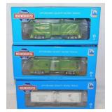 3 new Athearn Roundhouse railroad train cars in