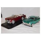 2 diecast cars: 1955 Ford Fairlane Crown Victoria