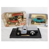 2 diecast model truck banks in boxes: