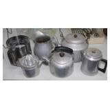 Vintage aluminum kitchen items