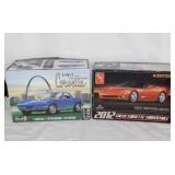 2 Chevy Corvette 1:25 scale model kits in boxes: