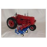 Diecast 1954 Farmall 400 tractor w/ attached