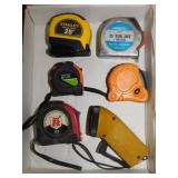 5 tape measures & vintage rechargeable