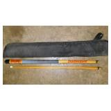 Vintage Budweiser Beer pool cue stick w/ case
