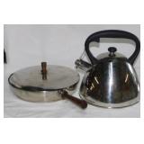 Stainless tea kettle - Mid Century stainless 10'