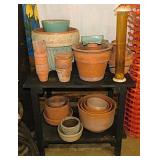 Potting table - Terracotta planters - Concrete