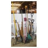 Long handled tools: Pruners - Rakes - Shovels -