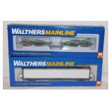 2 new Walthers Mainline railroad train flat cars