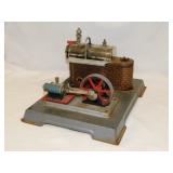 Vintage Wilesco D10 live steam engine model, 8' x