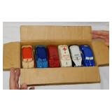 Set of twelve 1950's Argo tin litho toy cars in