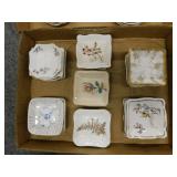 19 antique square porcelain & ironstone butter