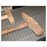 2 railroad spike sledge hammers - Short handle
