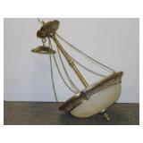 Vintage silver-wash metal inverted dome