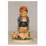 2 ceramic children's figurines: Hummel Farm Boy