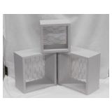 Wooden home dï¿½cor: 3 chicken wire boxes - Star