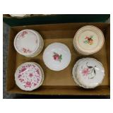 21 antique porcelain & ironstone butter pats