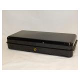 Vintage metal document box w/ push button, 11'