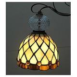 Lovely vintage Tiffany style jewel slag & stained