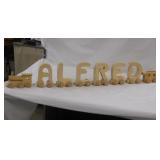 Wooden toy/novelty train w/ letters ALFRED, 24'