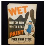 6 vintage paint store advertisement paper signs: