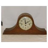 Vintage wood Sligh Tambour-style mantel clock,