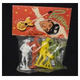 1960's Beatles Beatlemania plastic cake toppers,
